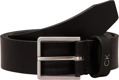 Calvin Klein Uomo Cintura Formal Plaque Belt 3.5 cm Cintura in Pelle, Nero (Ck Black), 100 cm