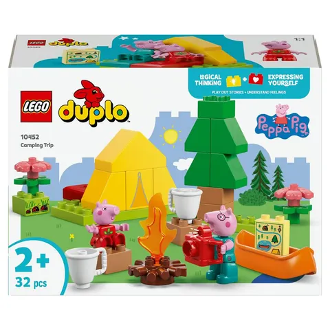 LEGO Duplo Peppa Pig Gita in Campeggio con Papà - Giochi Montessori per Bambine e Bambini