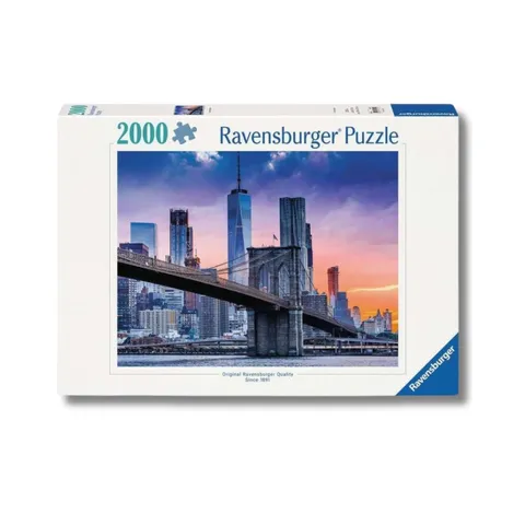 Ravensburger Puzzle 2000 Pezzi Da Brooklyn a Manhattan - Puzzle Adulti +14 anni, 98 x 75