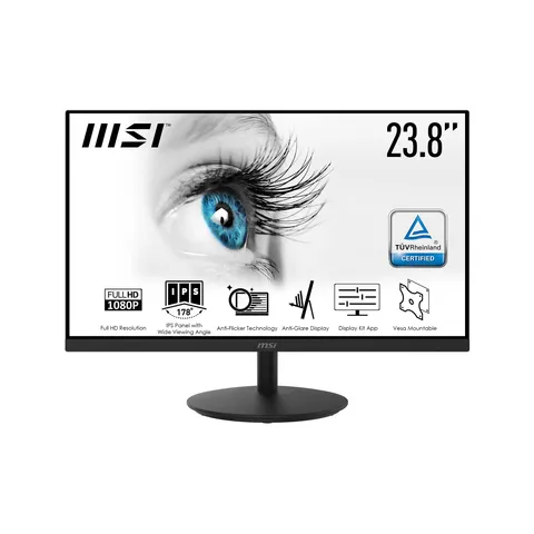 MSI PRO MP242 Monitor Professionale Flat 24", Display 16:9 Full HD (1920x1080), Frequenza