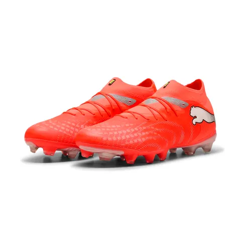 PUMA Scarpe da Calcio Unisex Future 9 PRO Fg/AG Glowing Red Bianco Nero Argento, Glowing