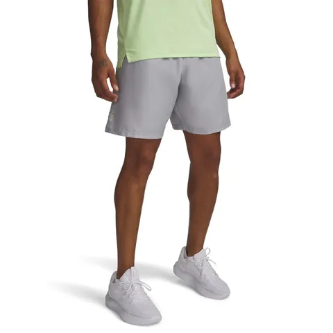 Under Armour Pantaloncini Tecnici in Tessuto Wordmark - Grigio MOD, Lime, 3XL