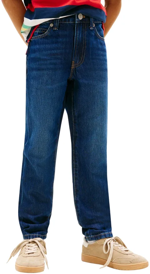Tommy Hilfiger Bambino Jeans Dark Blue Straight Fit, Blu (Darkused), 2W/2L