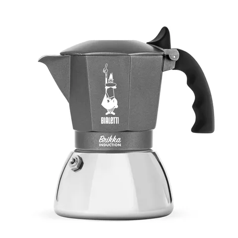 Bialetti Macchina da caffè a induzione Brikka, 4 tazze (170 ml), espresso stile bar