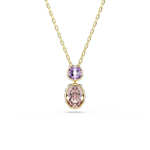 Swarovski Pendente Chroma, Taglio misto, Multicolore, Placcato color oro