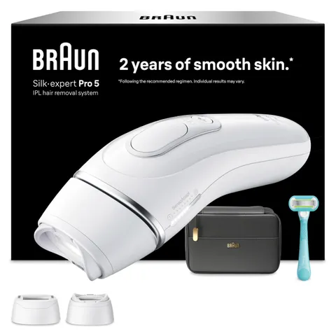 Braun Silk·expert Pro 5, Epilatore Luce Pulsata Smart, Epilazione Laser Peli Donna A