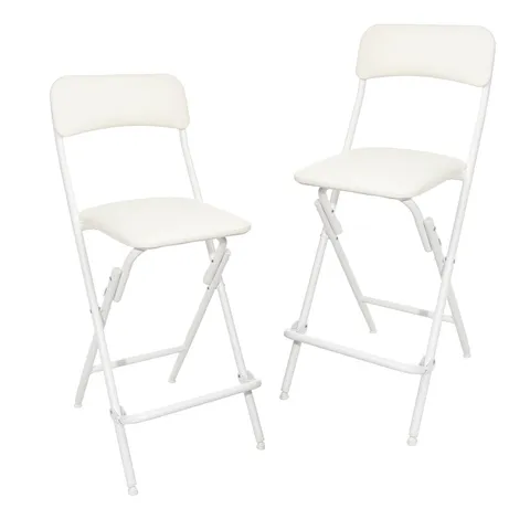 Amazon Basics Sgabello pieghevole con poggiapiedi, portata 136,1 kg, altezza 61 cm