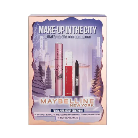 Maybelline New York Cofanetto Idea Regalo di Natale, Con Mascara, Mini Matita Occhi e