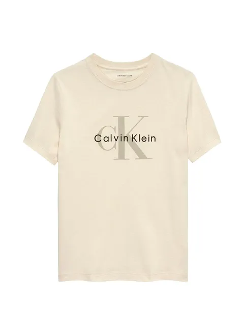 Calvin Klein T-Shirt Unisex CK Monogram SS IU0IU00715 S/S, Grigio (Whitecap Grigio), 4