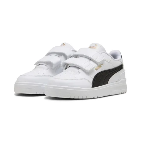 PUMA Sneakers dal Profilo Basso Shuffle Downtown per Bambini 34.5, White Black Gold