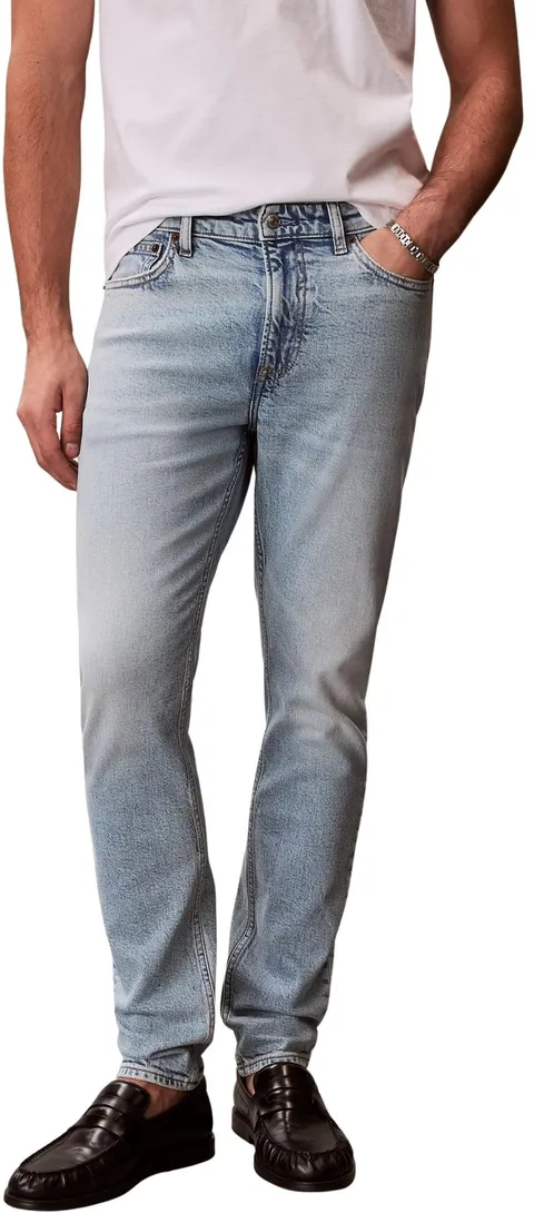 Calvin Klein Uomo Jeans Marbled Beacon Tapered Fit, Blu (Marbled Beacon), 31W/30L