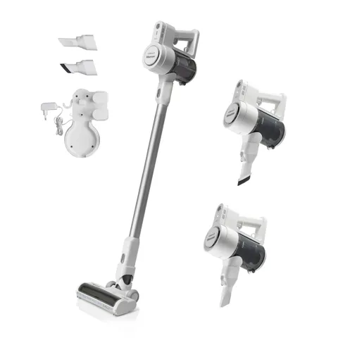 Hisense HVC6133W, Scopa Elettrica Senza Fili 2in1, Aspirapolvere Senza Sacco, Batteria