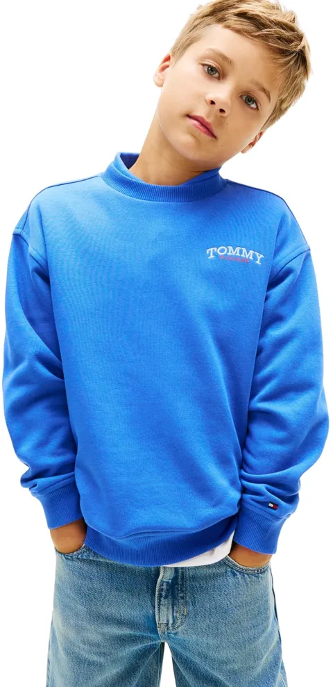 Tommy Hilfiger Bambino Felpa Monotype Graphic con Scollo Rotondo, Blu (Empire Blue), 14