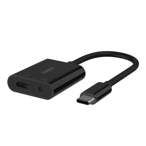 Belkin RockStar Adattatore Audio da 3.5 mm + Ricarica USB-C, Convertitore Audio USB-C