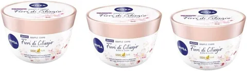 Nivea Soufflé Corpo Fiori di Ciliegio & Olio di Jojoba in confezione da 3 x 200 ml, Crema