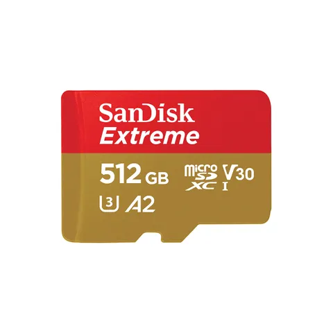 SanDisk 512GB Extreme scheda microSDXC + adattatore SD + RescuePro Deluxe fino a 190 MB/s