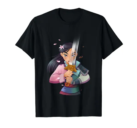 Disney Mulan Anime Half Girl Half Warrior Maglietta