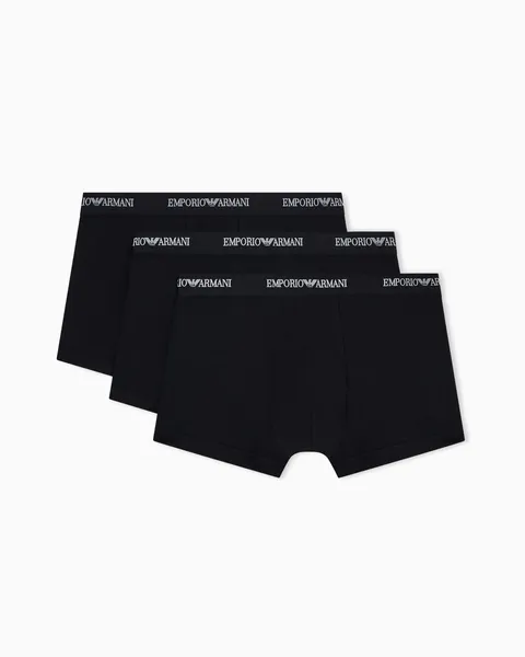 Emporio Armani Man's Core Logoband - Boxer da Uomo, Confezione da 3, Colore Nero, XL
