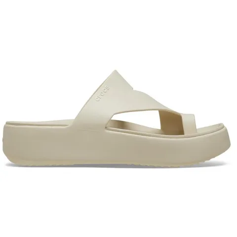 Crocs Getaway Platform Toe Loop, Sandali Donna, Sandstone, 34/35 EU