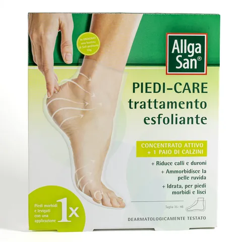 Allga San Piedi Care - Maschera Piedi Esfoliante Idratante con 2 Calzini Idratanti