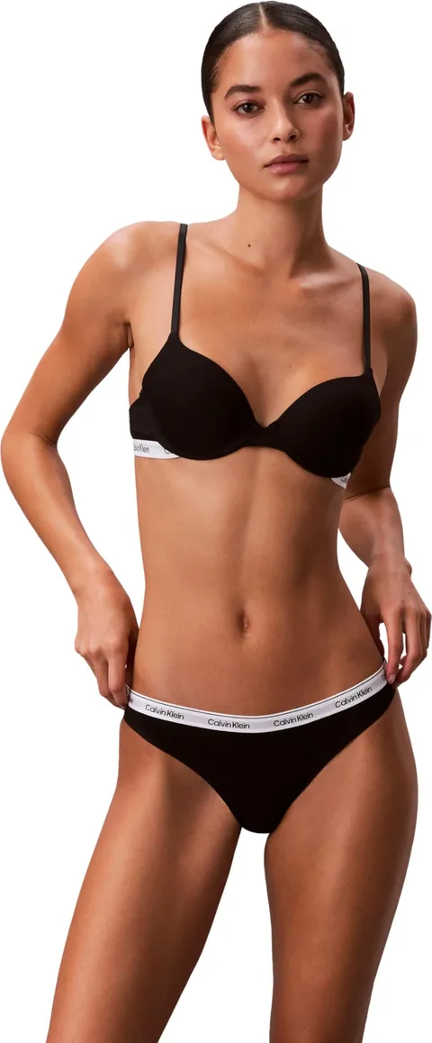 Calvin Klein Donna Perizoma con Fascia con Logo, Nero (Black), M