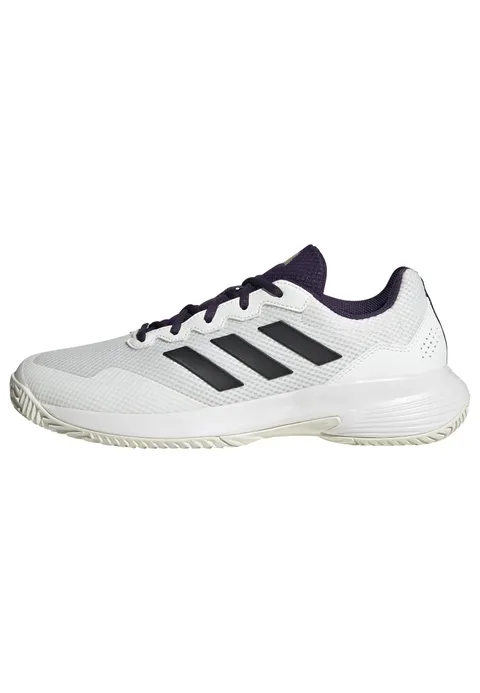 adidas Gamecourt 2.0 Tennis Shoes, Scarpe da Tennis Uomo, Core White Core Black Aurora