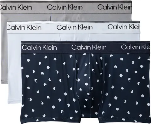 Calvin Klein Boxer Uomo, Convoglio/Running DOT Zaffiro Scuro/PL, M