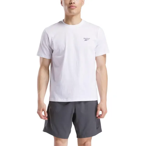 Reebok T-Shirt da Uomo Cody Small Logo Crew Neck SS Tee, Bianco, S