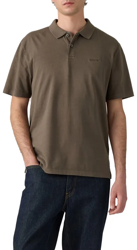 Levi's Authentic - Polo Garment Dye Khaki Green G, Garment Dye Khaki, Taglia, L
