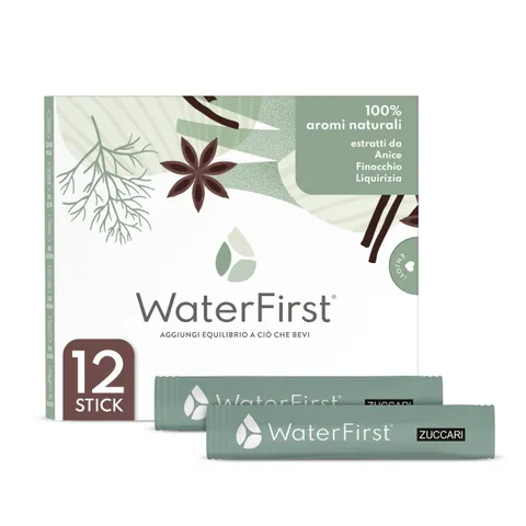 Zuccari WaterFirst Anice, Finocchio, Liquirizia, 12 Stick-Pack da 1,5g, Aromatizzatore