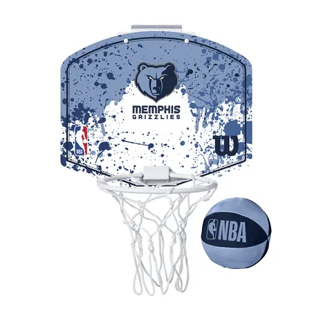 Wilson Minicanestro da Basket NBA TEAM MINI HOOP, Plastica, Bianco/Blu (Memphis