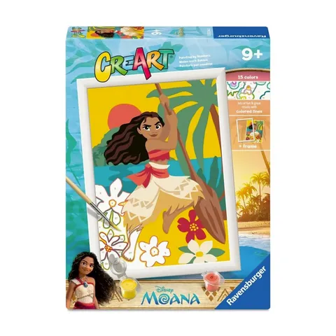 Ravensburger - CreArt Serie D - Vaiana | Kit Pittura Bambini | Dimensione Di 25 x 18,30