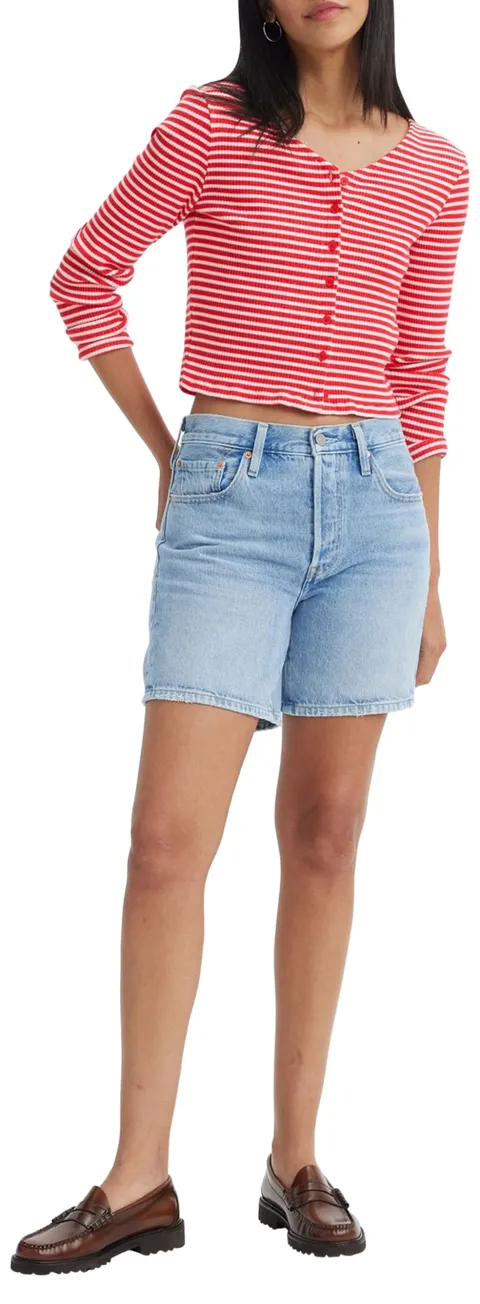 Levi's 501 Mid Thigh Shorts, Pantaloncini di jeans, Donna, Ojai Luxor Last Short, 23W