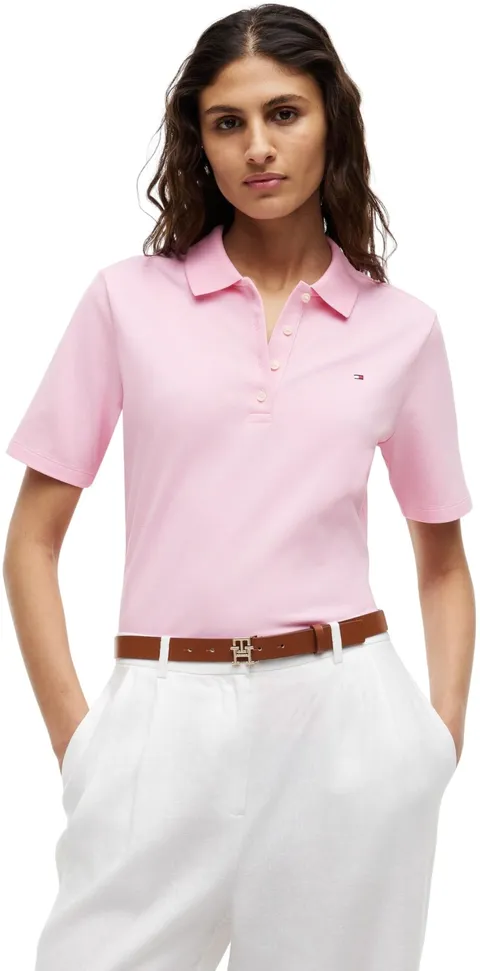 Tommy Hilfiger Polo Donna 1985 Reg Pique SS Ww0Ww43224 S/S Polo, Rosa (Classic Pink), XXS