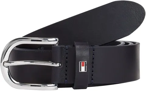 Tommy Hilfiger Donna Cintura New Danny Belt Cintura in Pelle, Blu (Night Sky), 100 cm