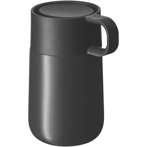 WMF Impulse Travel Mug, tazza termica in acciaio inox, 0,3 l, chiusura automatica