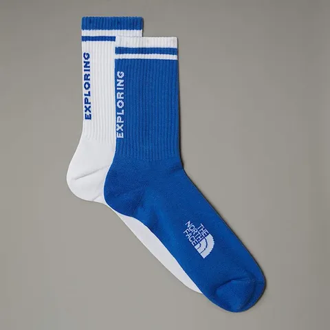 THE NORTH FACE NF0A8CMPG78 EVERYDAY CREW SOCK NSE - 2P Calzini Uomo TNF BLUE/TNF WHITE Taglia L