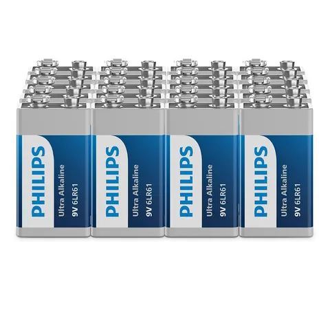Philips Ultra Alkaline Batterie 9V, Confezione 20