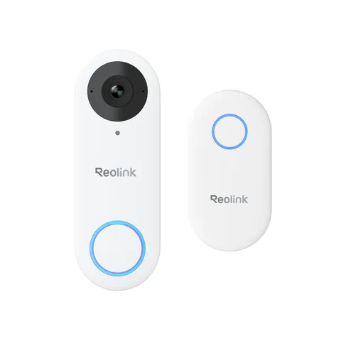 Reolink 5MP cablato Videocitofono PoE con Chime, Vista Diagonale a 180°, Video Campanello Cablato, Rilevamento di Uomo, Avvisi Intelligenti, Audio Bidirezionale, Video Doorbell, Bianco