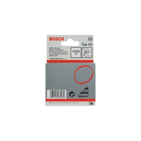 Grapa tipo 55: 6,0x 1,08x18mm: 1.000uds