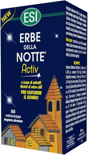 ESI - Erbe della Notte Activ, Integratore Alimentare, a Base di Valeriana, Passiflora
