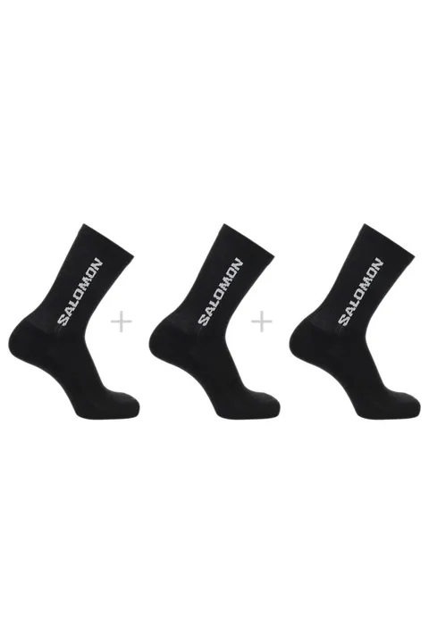 Salomon Everyday Crew Confezione da 3 calzini, classico comfort in misto cotone, polsino