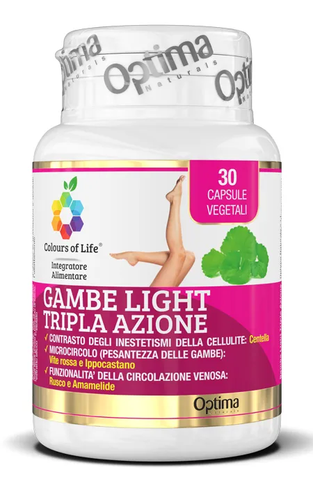 Colours of Life Gambe Light Tripla Azione - Integratore Di Vite Rossa, Centella, Rusco