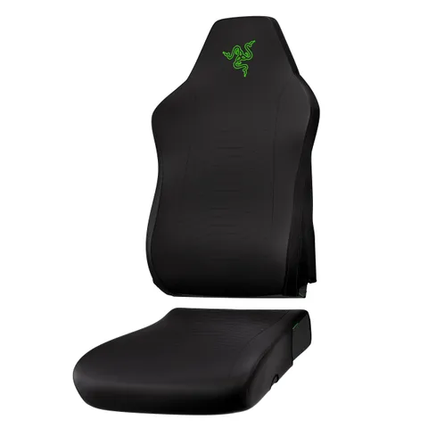 Razer Gaming Chair Sleeves - Progettato Iskur V2 X - robusto e completamente lavabile - protezione contro sporco e macchie (2 pezzi per schienale e sedile) Nero
