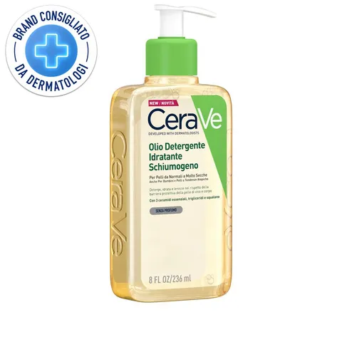 Olio Detersivo Idratante Schiumogeno 236 ml per Viso e Corpo - Deterge e Idrata senza