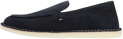 Tommy Hilfiger Uomo Scarpa Driver Stitchdown Loafer in Suede, Blu (Desert Sky), 46