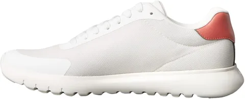 Calvin Klein Uomo Sneakers Runner Eva Mesh con Logo, Bianco (Bright White/Burnt Sienna), 42