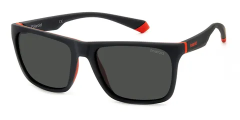 Polaroid PLD 2141/S Occhiali da sole da uomo Nero e Rosso Opaco