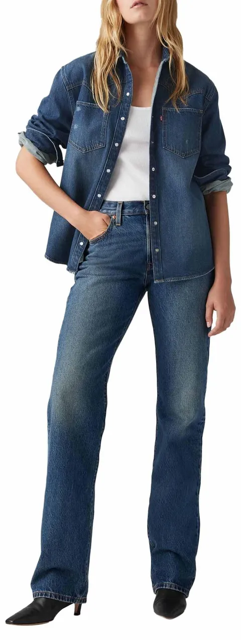 Levi's Jeans da Donna 501 90, Flash Full, 23W x 32L