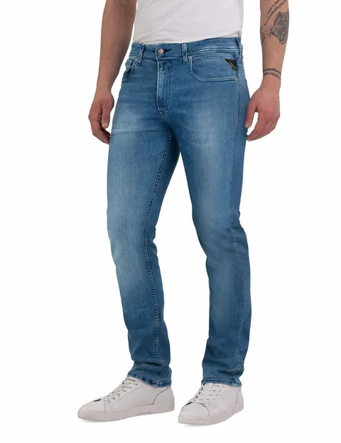 Replay jeans da uomo elasticizzati, blu (Medium Blue 009), 34W / 34L